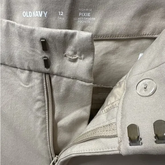 Old Navy High Rise Pixie Secret Smooth Pockets Skinny Pants Size 12 Tall Long - Picture 4 of 9